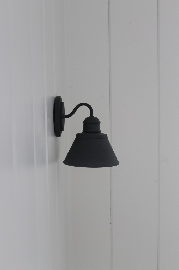 Stylish and budget friendly, these stock zinc light fixtures picked up at Home Depot